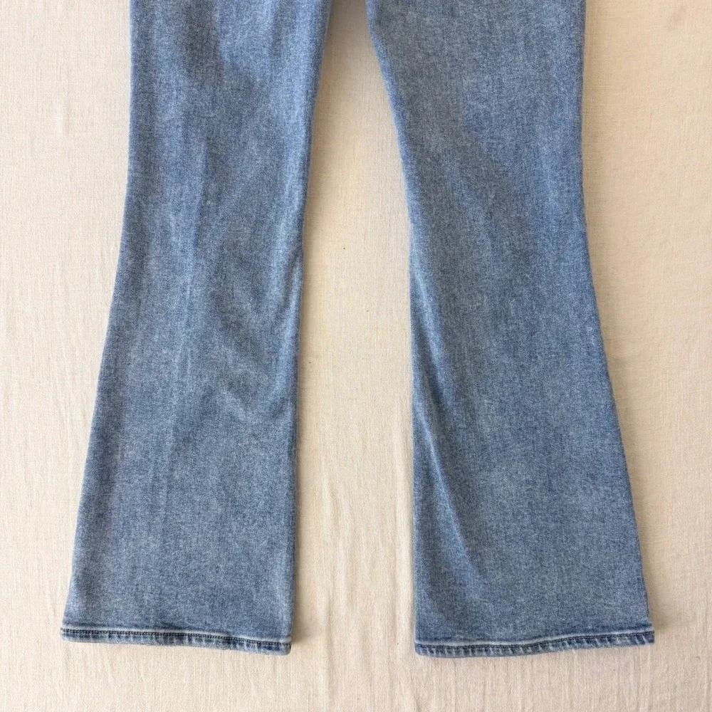 Buckle Black Fit No. 53 Distressed Flare Leg Jeans Womens 27x30 Light Blue